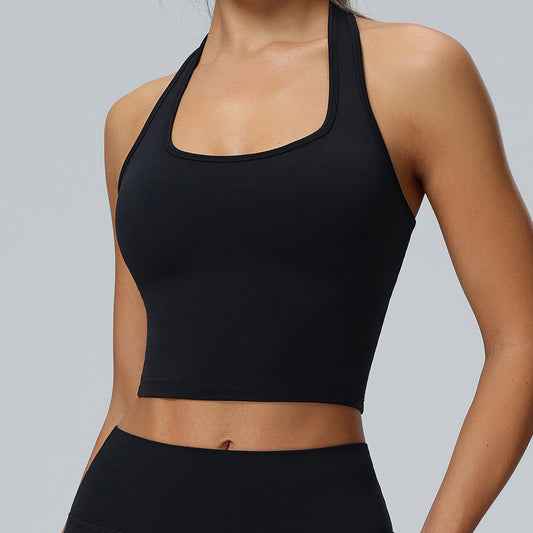 Top deportivo de cuello halter