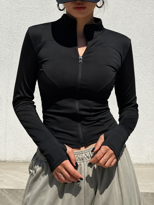 Chaqueta deportiva negra de secado rápido – CASA FIERA