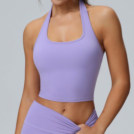 Top deportivo de cuello halter